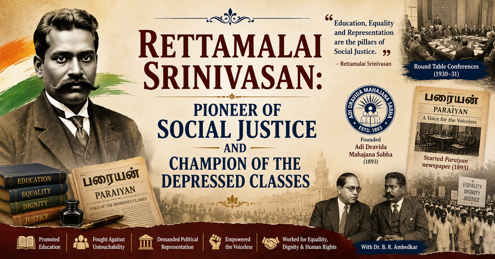 Rettamalai Srinivasan: Pioneer of Social Justice and Champion of the Depressed Classes