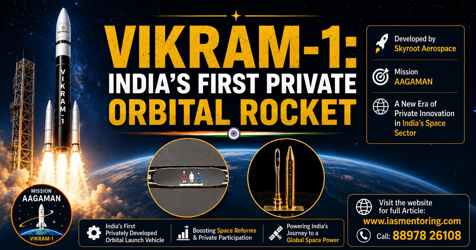 Vikram-1: First Private Orbital Rocket of India