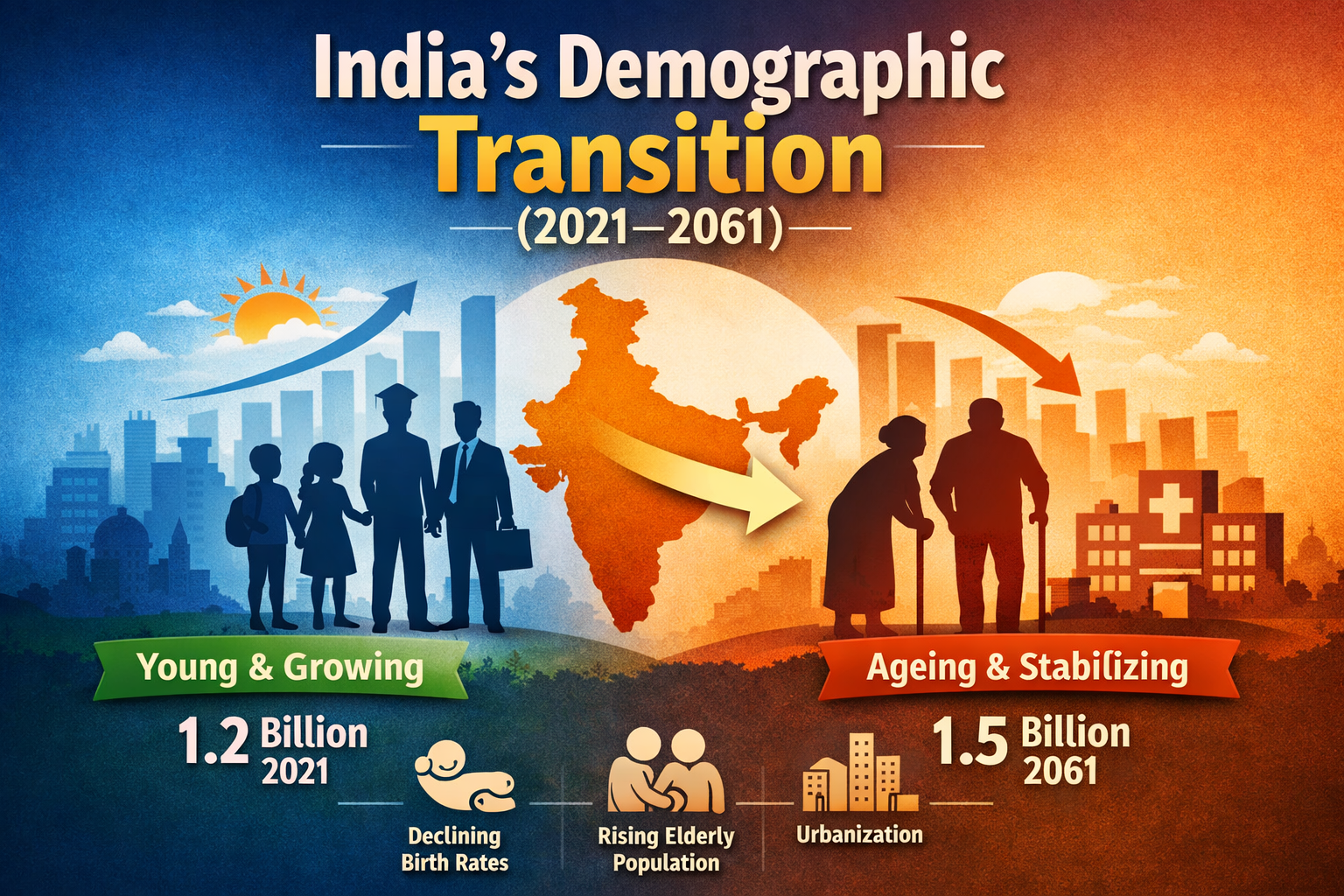 India’s Demographic Transition (2021–2061)
