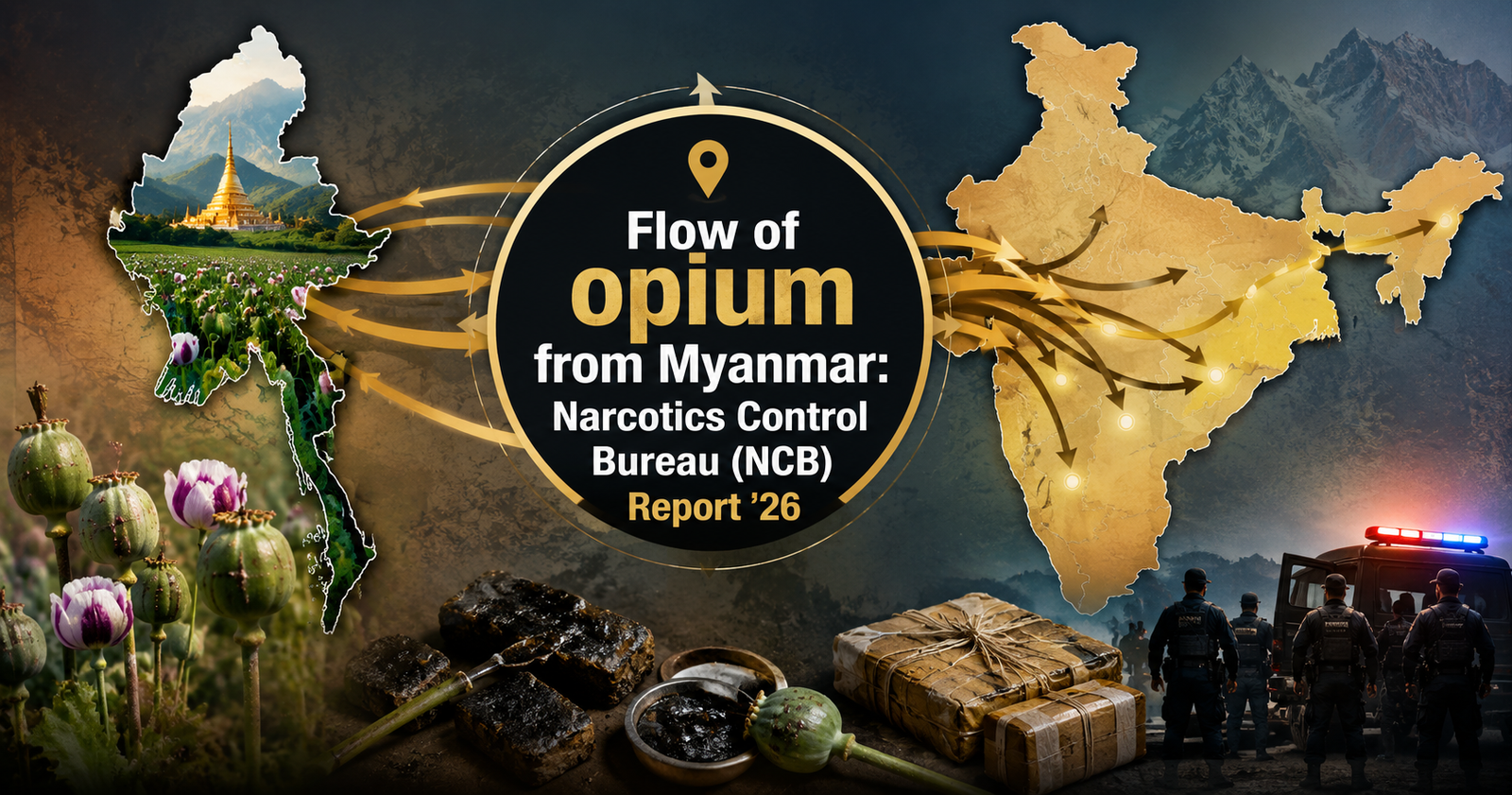 Flow of opium from Myanmar: Narcotics Control Bureau (NCB) Report 2026