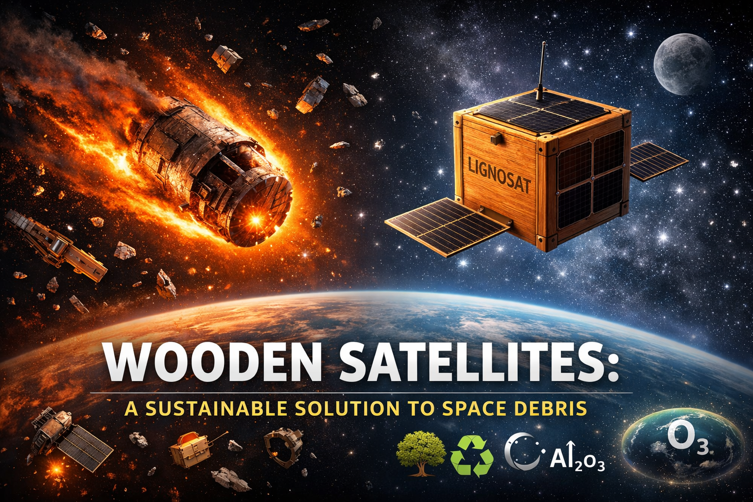 Wooden Satellite